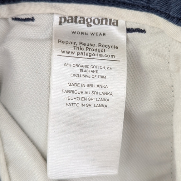 Patagonia Navy Organic Cotton Chino Ankle Pants Size 4 - Picture 4 of 5